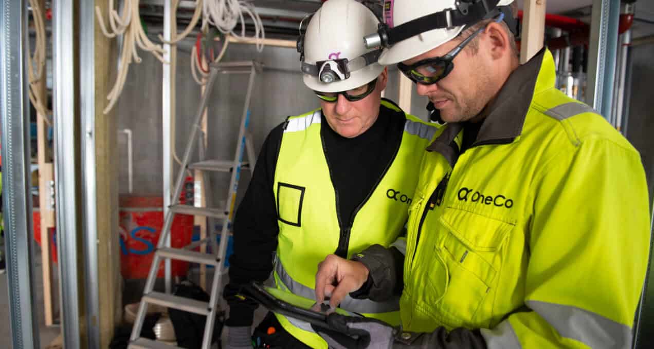 OneCo har som mål å holde byggeplassen papirløs.