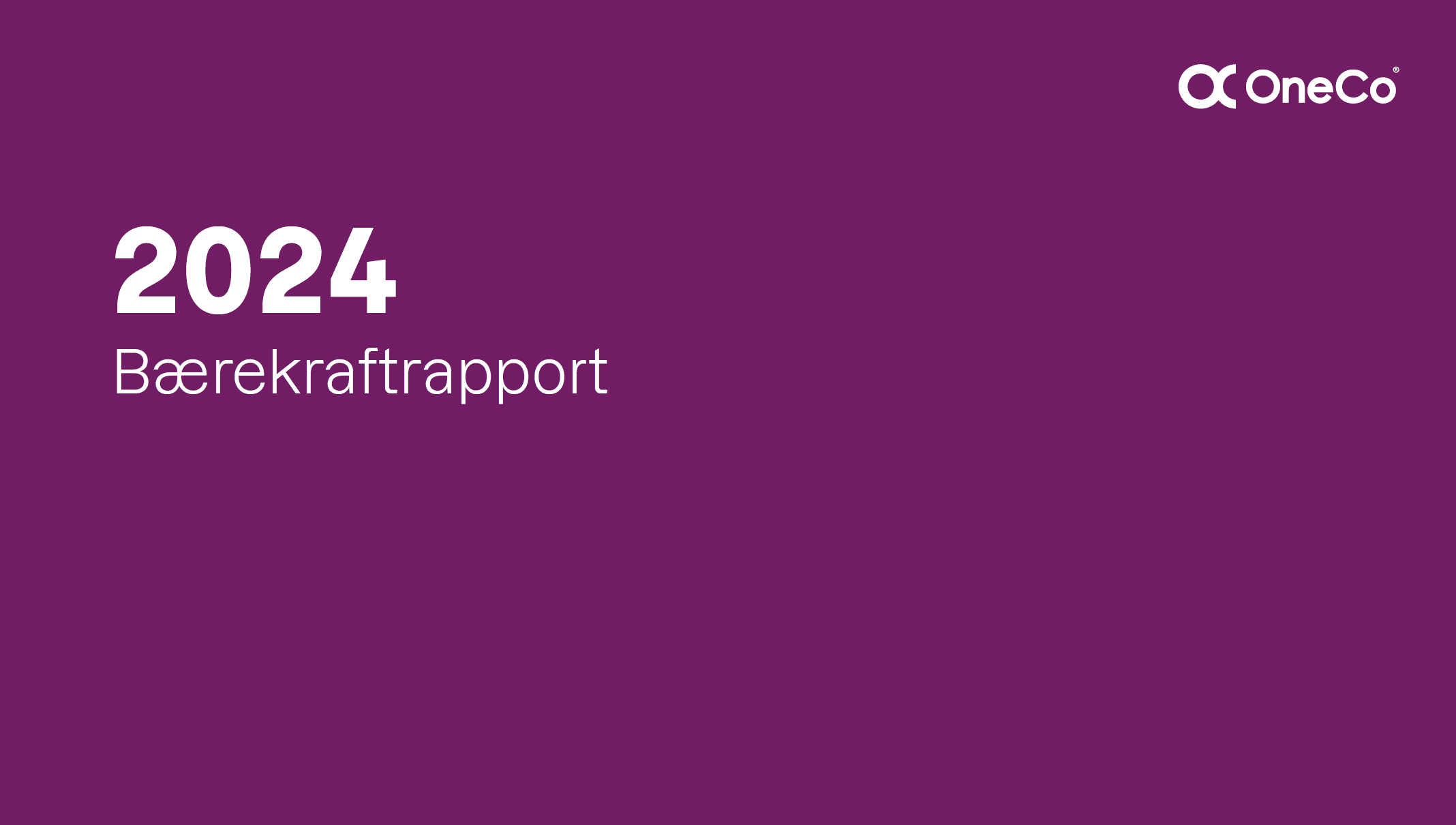 Bærekrafsrapport 2024